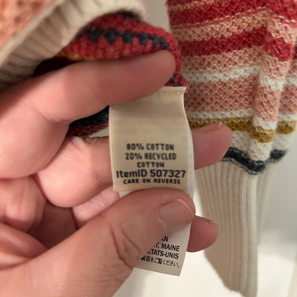 L.L. Bean Women's Colorful Striped Sweater - Picture 4 of 5